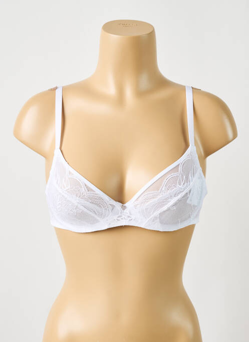 Soutien-gorge légère et transparente haut soutien-gorge emboitant blanc CHANTELLE femme
