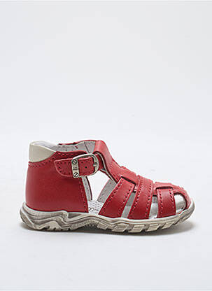 Sandales/nu pieds matière lisse bout rond rouge BELLAMY garçon