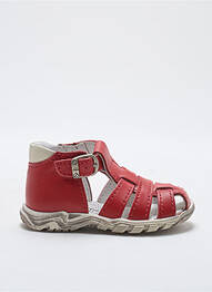 Sandales/nu pieds matière lisse bout rond rouge BELLAMY garcon