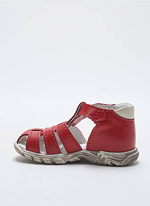 Sandales/nu pieds matière lisse bout rond rouge BELLAMY garçon