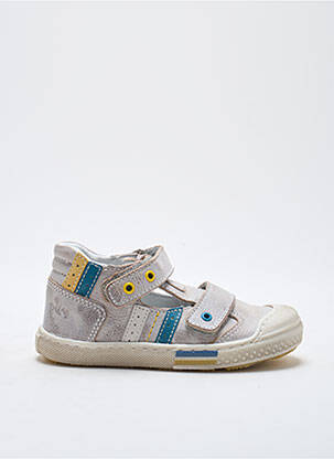 Sandales/nu pieds matière lisse bout rond gris BELLAMY garcon