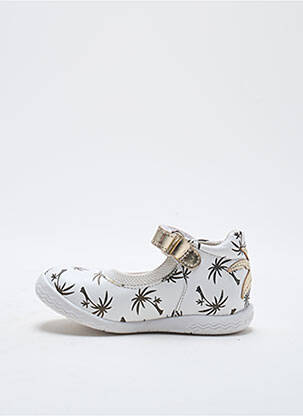 Ballerines matière lisse bout rond blanc BABYBOTTE fille