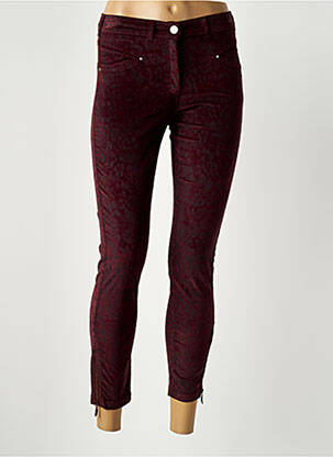 Pantalon 7/8 taille haute taille haute rouge PAUL BRIAL femme