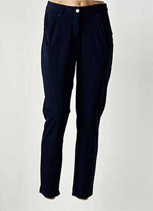Pantalon 7/8 stretch taille normale bleu MALOKA femme