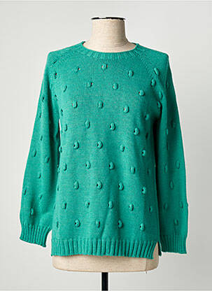 Pull stretch manches longues vert SEE THE MOON femme