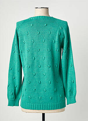 Pull stretch manches longues vert SEE THE MOON femme