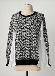 Pull col rond manches longues gris SEE THE MOON femme