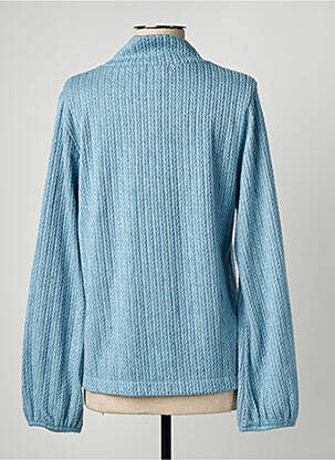 Pull tissage chiné manches longues bleu PAUL BRIAL femme