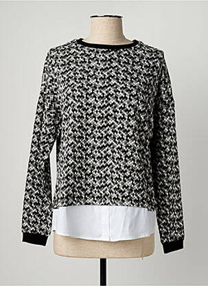 Sweat-shirt maille semi-opaque manches longues gris SEE THE MOON femme