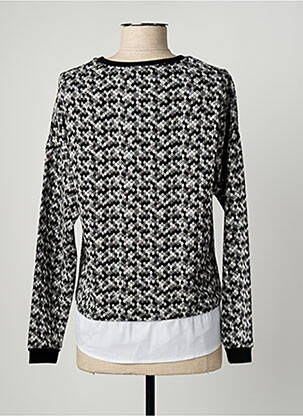 Sweat-shirt maille semi-opaque manches longues gris SEE THE MOON femme