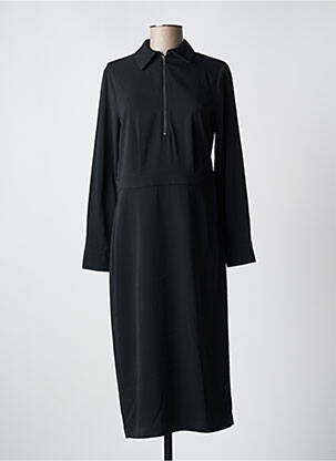 Robe longue manches longues manches longues noir YAYA femme