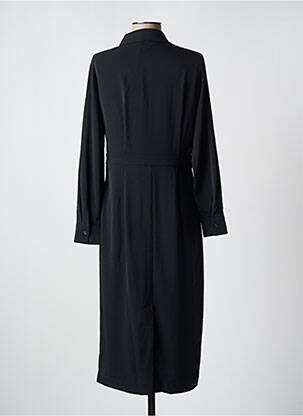 Robe longue manches longues manches longues noir YAYA femme