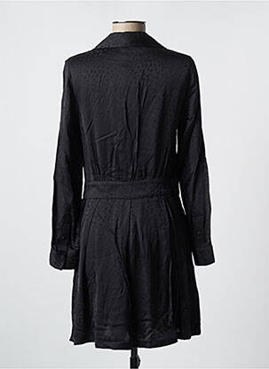 Robe mi-longue imprimé fantaisie manches longues noir MOLLY BRACKEN femme