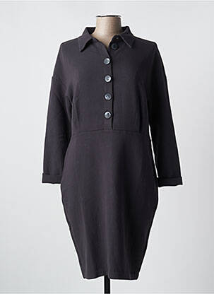 Robe mi-longue manches 3/4 manches 3/4 noir YAYA femme