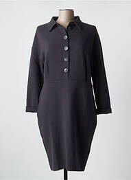 Robe mi-longue manches 3/4 manches 3/4 noir YAYA femme