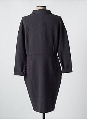 Robe mi-longue manches 3/4 manches 3/4 noir YAYA femme