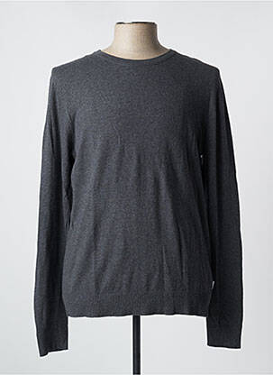 Pull col rond manches longues gris JACK & JONES homme