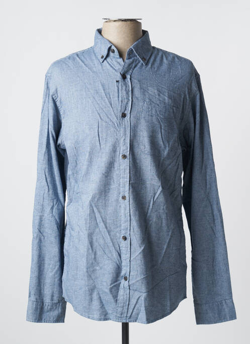 Chemise manches longues bleu JACK & JONES pour homme