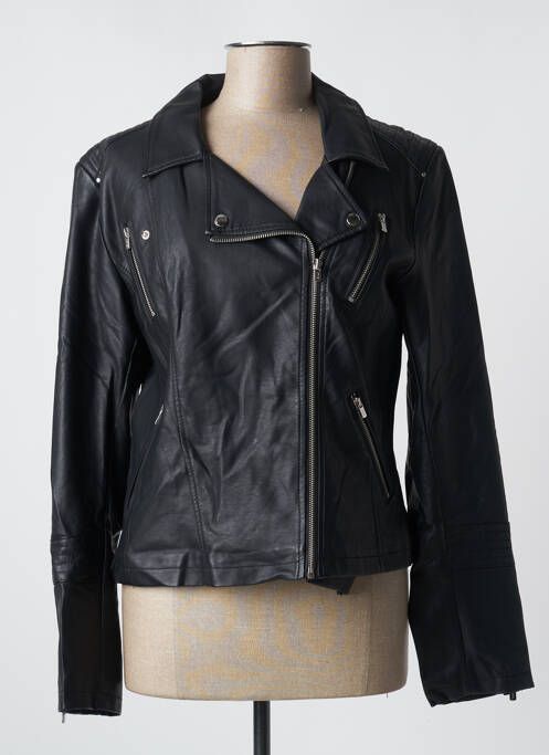 Veste simili cuir noir ONLY pour femme