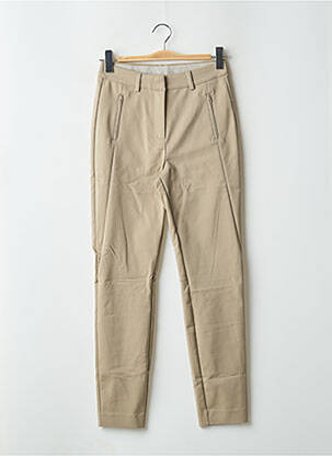 Pantalon slim taille haute taille haute beige YAYA femme
