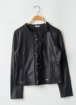 Veste casual col rond noir MAYORAL fille