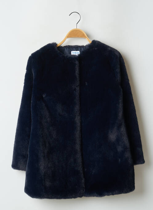 Manteau long bleu MAYORAL pour fille