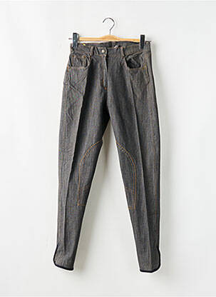 Jeans coupe slim poches taille haute gris EQUI-THEME femme