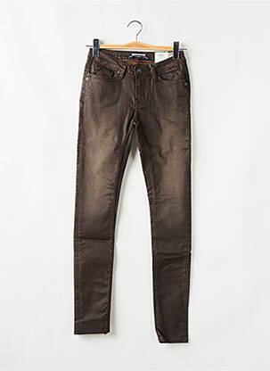 Jeans coupe slim taille basse taille basse marron GARCIA femme