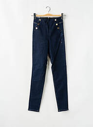 Jeans skinny tissage brut taille haute bleu GUESS femme