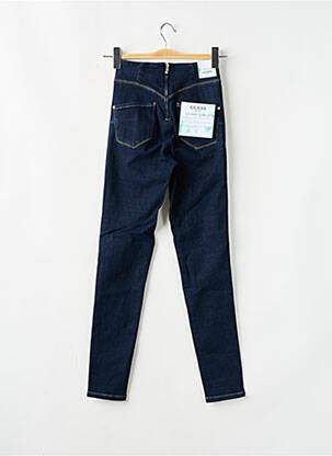 Jeans skinny tissage brut taille haute bleu GUESS femme