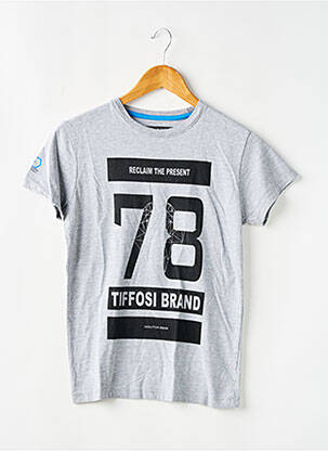 T-shirt stretch manches courtes gris TIFFOSI garçon