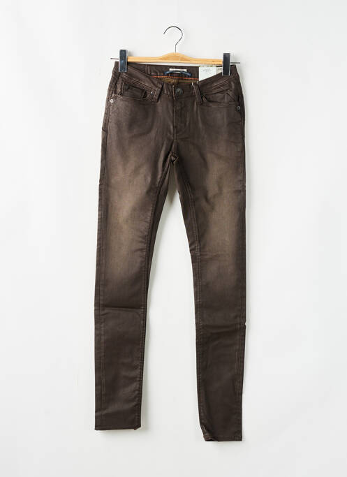 Jeans coupe slim taille basse taille basse marron GARCIA femme