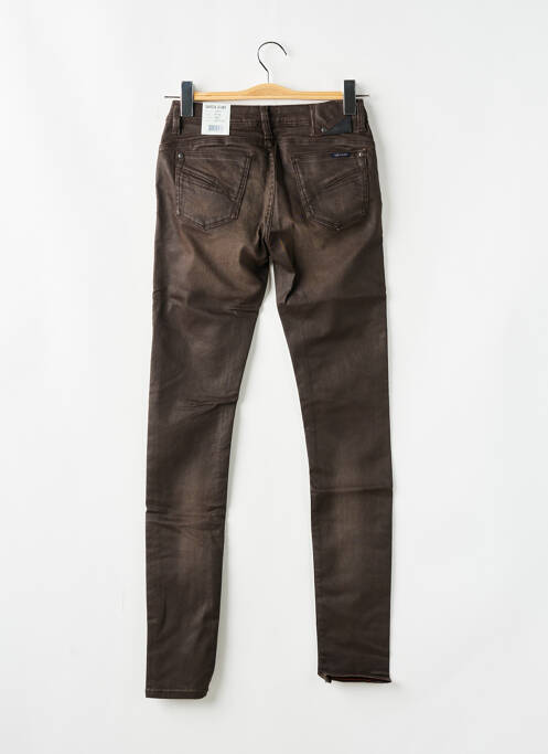 Jeans coupe slim taille basse taille basse marron GARCIA femme