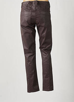 Pantalon slim poches marron DDP femme