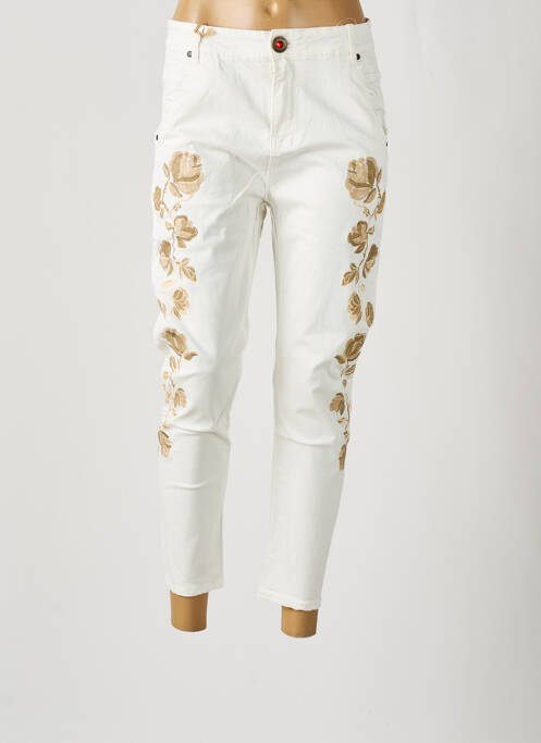 Pantalon 7/8 blanc DESIGUAL pour femme