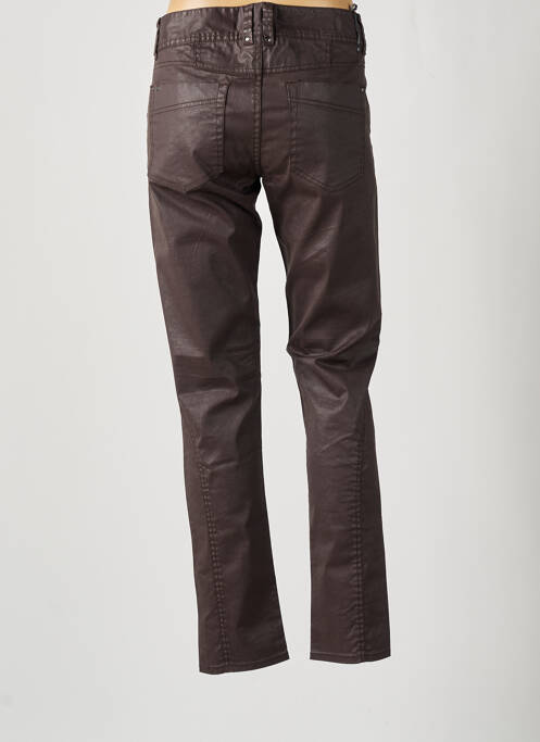 Pantalon slim marron DDP pour femme