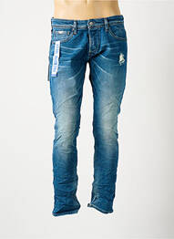 Jeans coupe slim fermeture boutonnée sur le devant taille normale bleu SALSA homme