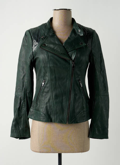 Veste en cuir vert SALSA pour femme