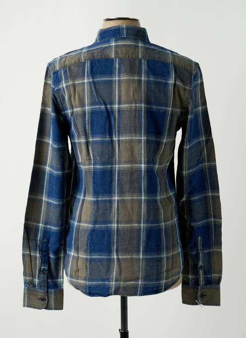 Chemise manches longues bleu WRANGLER pour homme