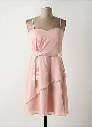 Robe mi-longue coupe fluide sans manche rose VERA MONT femme