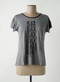 T-shirt sérigraphie manches courtes gris SALSA femme