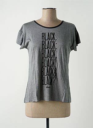 T-shirt sérigraphie manches courtes gris SALSA femme
