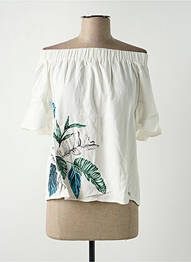 Top stretch manches courtes blanc SALSA femme