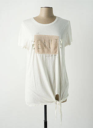 Top stretch manches courtes blanc SALSA femme