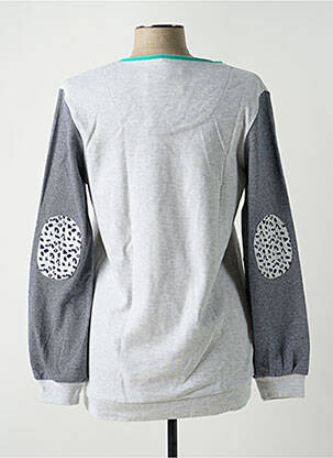 Pull tissage chiné manches longues gris CHRISTIAN CANE femme