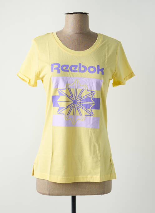 T-shirt sérigraphie manches courtes jaune REEBOK femme