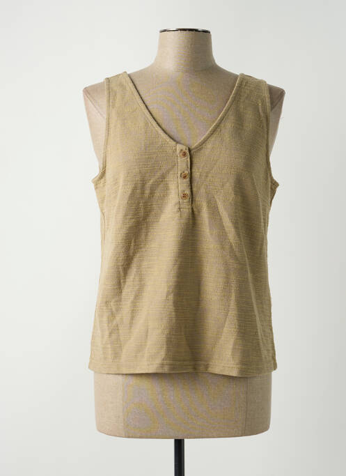 Top beige ICHI pour femme