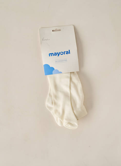 Collants blanc MAYORAL pour fille