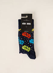 Chaussettes bleu HAPPY SOCKS pour unisexe seconde vue