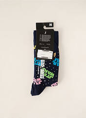 Chaussettes bleu HAPPY SOCKS pour unisexe seconde vue